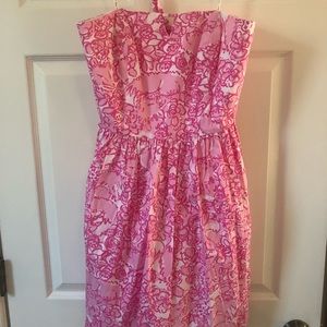 Strapless Pink Lilly Pulitzer Dress